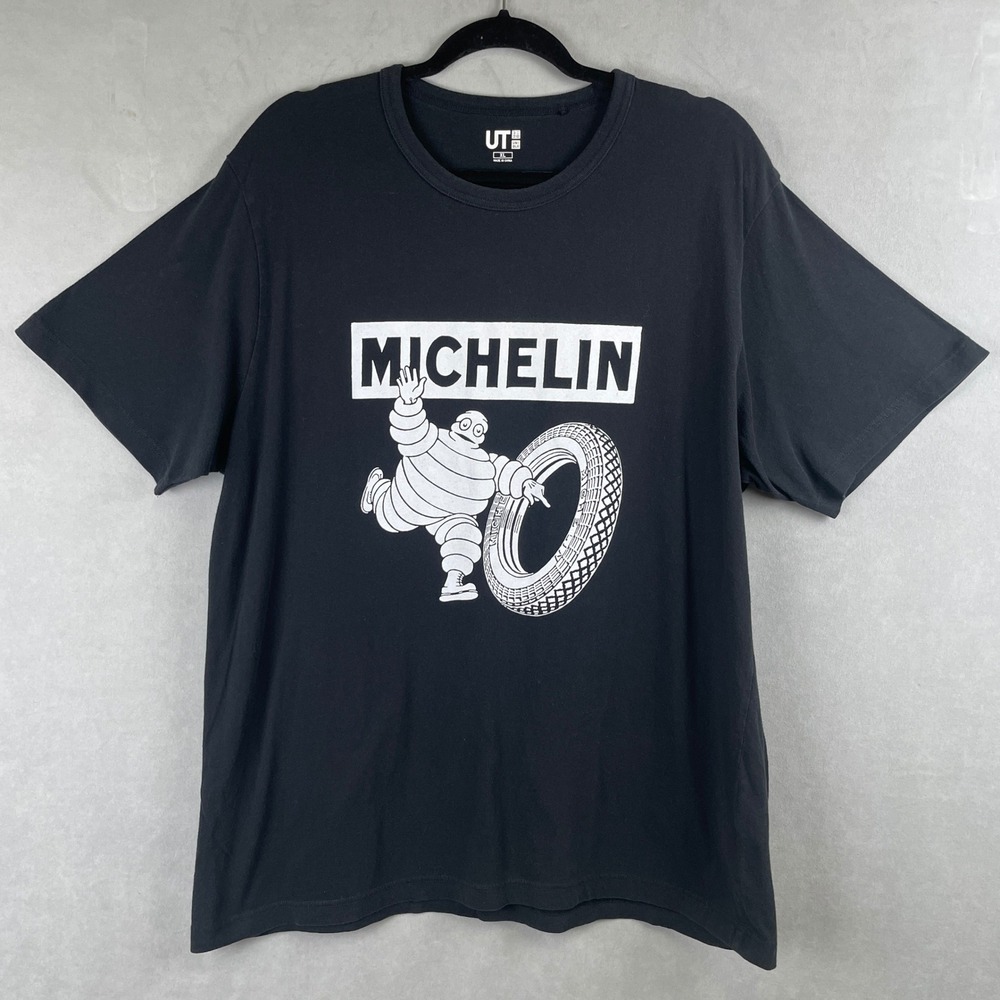 Uniqlo UT Michelin Man Bibendum Graphic T-Shirt Black XL 2017 Streetwear Collab